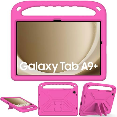 XunyLyee Cover Custodia Bambini per Samsung Galaxy Tab A9 Plus/ A9+ (11 Pollici), Rosa
