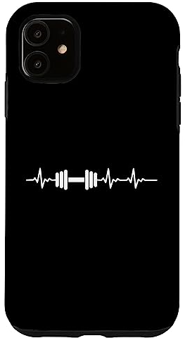 Hülle für iPhone 11 Bodybuilding Langhantel Gewichtheben Herzschlag Gym Workout