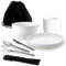 Ustensiles de Camping, kit de Mess de Camping ReaNea pour Voyage, Pique-, extérieur Comprend Un Couteau, Une cuillère, Une Fourchette, Un Ensemble de Couverts, Une Tasse, Un Bol, Une Assiette