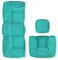 Lumaland Sitzsack-Lounge Modular Garnitur | 5-Teiliges Set | Indoor & Outdoor Sitz-Garnitur | Erweiterbar & Waschbare Sitzmöbel für Innenräume & Garten | Wasserfeste Chill-Out Lounge [Türkis]