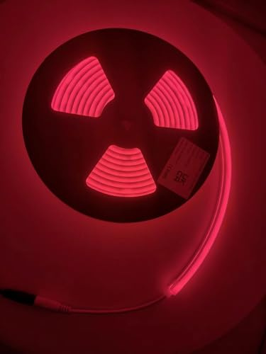 Q QINGCHEN Neon Led Strip Lights, 16.4ft/5m, 12V Waterproof Silicone LED Neon Rope Light with UKCA Listed for Kitchen Bedroom Cabinets Decoration (Power Adapter not Included) (red)