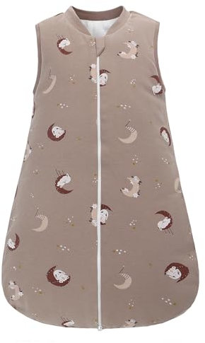 Baby Schlafsack Winter 2.5 TOG ärmellos Warm Baby Winterschlafsack Weich Babyschlafsack Neugeborene 0-18 Monaten (Kaninchen, L/6-18M)