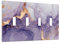 Sghxwp Dekorative Steckdosenabdeckungen, modern, abstrakt, violett, goldfarben, Marmor-Textur, 2-Gang-Wandplatte, Doppel-Wippschalter, Lichtschalter-Abdeckung, Jumbo-Dual, elektrische