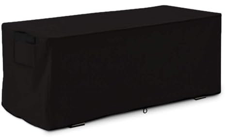 XINBAIJI Abdeckung Für Garten Aufbewahrungsboxen, 210D Oxford Cloth Gartenbox Abdeckplane Auflagenbox Schutzhülle, wasserdichte Schutzhülle Für Outdoor Deckboxen Auflagenbox (123 x 62 x 55 cm)