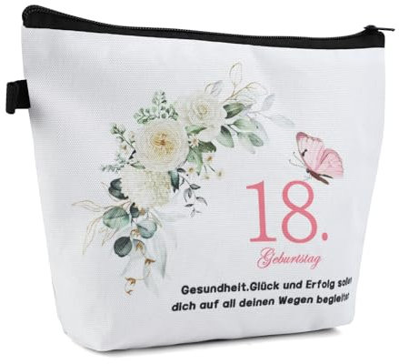 Kytpyi 18. Geburtstagsgeschenk für Mädchen Schminktasche, Kleine Kosmetiktasche für Handtasche, Personalisiert Kosmetiktasche für Töchter Schwestern Freunde, Kulturtasche Damen für Alltagsleben Reise