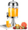 Distributeur de jus, système de refroidissement, 8 l, avec robinet, distributeur de jus professionnel, 8 l, avec unité de refroidissement et égouttoir, design rétro, argenté