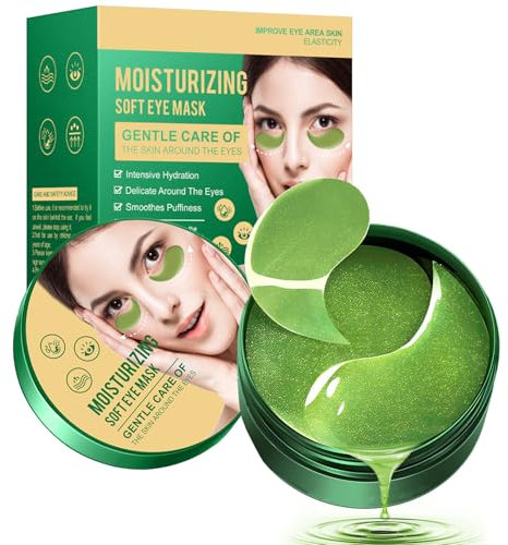 Mascarillas para los Ojos,60 Pcs，Antienvejecimiento, Cuidado de Ojos con Ácido Hialurónico, Hidratación y Rejuvenecimiento, 80g, Ideal para Mujeres