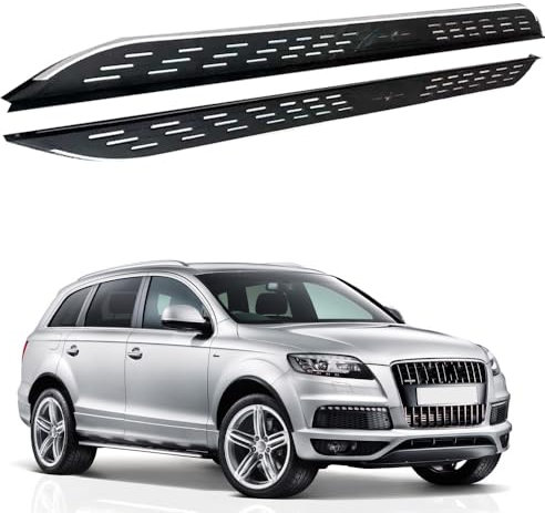 Lot de 2 marchepieds fixes pour Audi Q7 2006–2015 Marchepieds latéraux avec supports