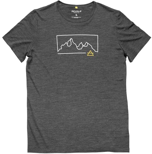 Devold Herren Active Outline T-Shirt, Anthracite, XXL