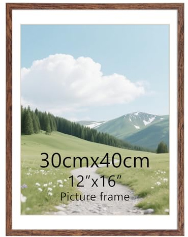 EYMPEU Bilderrahmen 30x40 cm, 1 Stück Posterrahmen für die Wand, geeignet für Büros und Wohnungen, Kaffee