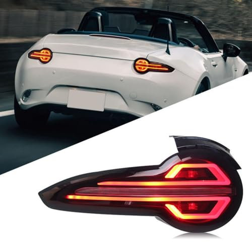 WCSMHYW Auto Anhänger Rückleuchten für Mazda MX-5 2015 2016 2017 2018 2019 2020 2021 2022, Multifunktion Anhänger Beleuchtung Bremsleuchte Sicherheit Licht, Auto Zubehör