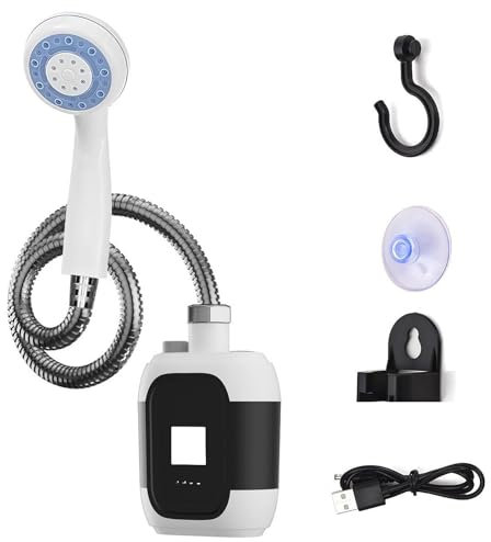 Gralara Ducha Portátil de 2200 MAh para Exteriores, Ideal para Acampar, Surfear, Playa Y Viajar.