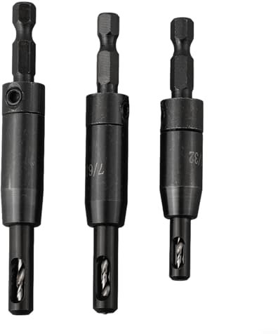 3 Piece Self Centering Hinge Tapper Drill Bit Set for Accurate Pilot Hole Drilling