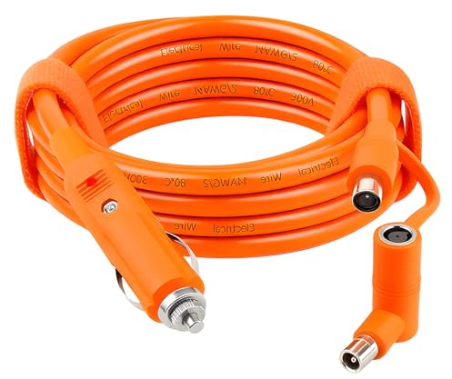 12V–24V Car Charger Cable 2M (6.6ft) DC7909/8020, Cigarette Lighter Charging Cord Compatible with BLUETTI EB3A/EB70/EB70S, Jackery Explorer 1000 V2/500/300/240 Portable Power Station