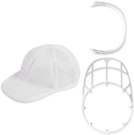YUNTRUN Baseball Cap Washing Cage, Hat Washer Cage for Washing Machine, Cap Holder Frame for Cleaning Baseball Hats White