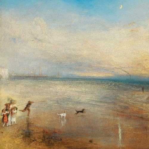 Museums & Galleries Blank Notecards Pack of 8 - Scarlet Sunset & New Moon by J.M.W Turner - Iconic Landscape Art - 4 Each of 2 Designs- Scenic Premium Greeting Cards Multipack with Envelopes