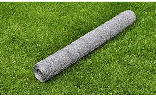 zylophax Grillage pour volière en acier galvanisé 25 m x 0,5 m, treillis métallique rigide pour clôture jardin extérieur, protection sécurité, séparation intimité balcon terrasse