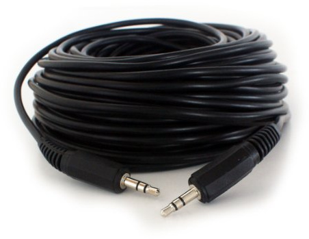 20m 3.5mm Jack Plug to Male Headphone Cable – Aux Stereo Audio Long Lead – Music Headset Player Extension