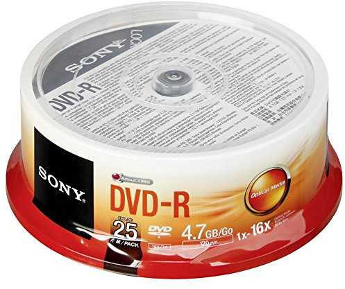 Sony 25DMR47SP DVD-R 16X, 25 Pezzi, Multicolore
