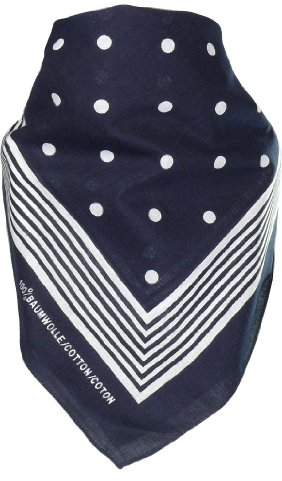 Harrys-Collection Bandana mit Punkten in reiner Baumwolle!, Farben:schwarz