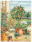 ARTland Wanddeko Wandbild Alu Verbundplatte für Innen & Outdoor Bild 60 x 80 cm Landschaften Garten Malerei Grün Orangenbaum A6YA
