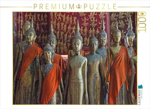 CALVENDO Puzzle Stimmungsvoller Tempelbesuch in Laos | 1000 Teile Lege-Größe 64 x 48 cm Foto-Puzzle für glückliche Stunden