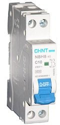 CHINT 70017 NBH8-INTERRUTTORE MAGNETOTERMICO 1P+N 16A CURVA C 4, 5KA 1MOD 190236