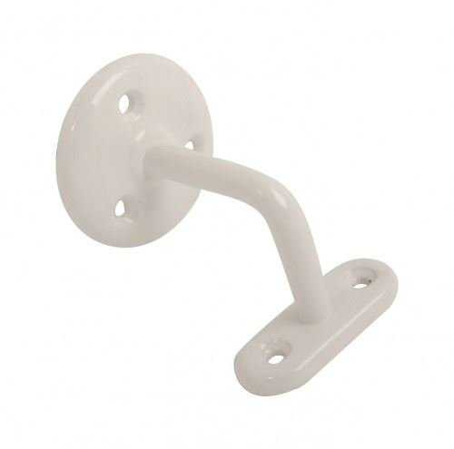 Fort Fasteners Steel Handrail Bracket 2.5 Inch White Pack of 1 Handrail