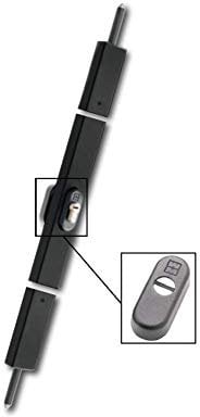 Serratura fascia verticale NERA Serie 32 Mottura H 2500 mm art. 325922 Serratura facile da applicare in verticale a fianco della serratura principale della porta. Corsa aste regolabile da 20 a 85 mm