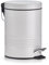 Zeller 18789 Treteimer, 3 ltr., Metall, grau, ca. Ø 16,5 x 24,5 cm, Kosmetikeimer, Mülleimer für Badezimmer, Abfalleimer Bad,