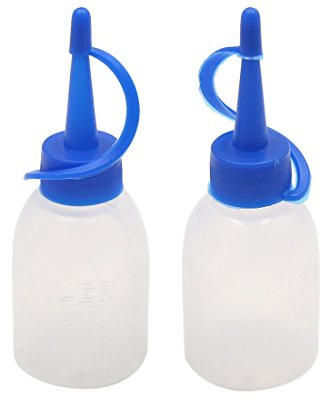sourcing map 2pcs Straight Beak Squeeze Oil Bottle Industrial Dispensing Tool