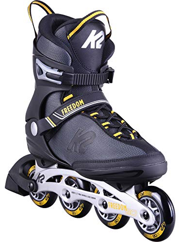 K2 Inline Skates Freedom M Für Herren Mit K2 Softboot, Black - Yellow, 30D0252