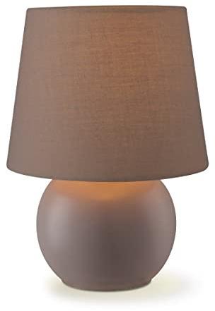 Home Sweet Home Moderner Tischlampe Isla | 16/16/23cm | Braun | Nachttischlampe | Geeignet für E14 Leuchtmittel | Mit Kabelschalter | Geeignet für Wohnzimmer, Schlafzimmer und