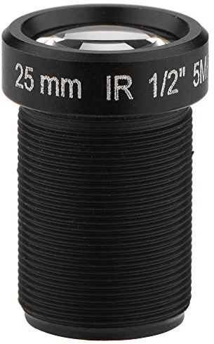MAGT Obiettivo CCTV, 25 mm Obiettivo per Telecamera 5 Milioni di Pixel 1/2 '' IR Obiettivo Grandangolare per Telecamera WiFi