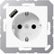 Jung A1520-18AWW SCHUKO-Steckdose mit USB Typ A (max. 3A) Quick Charge mit erhöhtem Berührungsschutz (Thermoplast bruchsicher) Alpinweiß Serie A