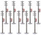 perfeclan 10pcs Mini Brückenmast Mittelmast Oberleitung für Modellbau Modelleisenbahn Modellbahn Lichtmasten 1:42, 16,3 cm