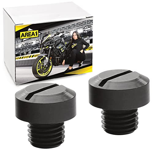 Area1 Motorroller Spiegel Gewindeabdeckung 2Stück M8 Rechtsgewinde/Blindstopfen für Lenkenendenspiegel. Kompatibel mit Piaggio Honda Kymco Yamaha Peugeot Suzuki Sym Niu Daelim KSR Nova Motors GN