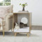 SweetGo Nachttisch-Haustier-Haus-Katzen-Haus mit Stauraum-Katzenmöbel-Sofa-Tisch für Wohnzimmer-Endtisch für Katzen-Haus-weiches Kissen für Katze.