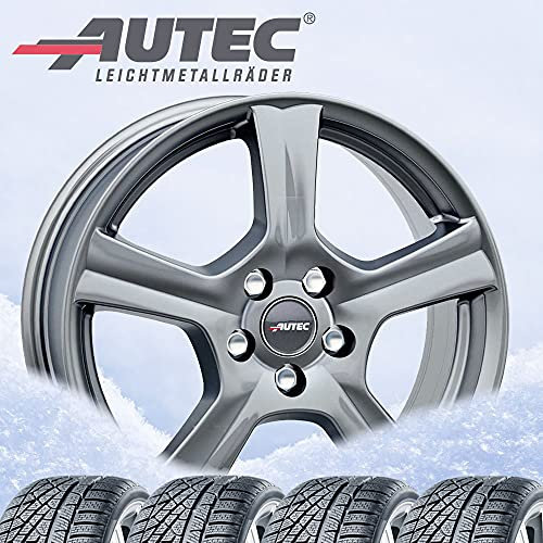 4 Winter Kompletträder Ionik 6x16 ET 45 4x100 mystik silber mit 195/55 R16 87T Semperit Speed-Grip 5