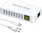 Ziwodiv USB Ladestation, 8-Port USB Ladegerät Mehrfach mit LCD Display, Multi Ladestation Mehrere Geräte USB Ladegerät für iPhone 15 14 13 Pro/Max, iPad, Samsung Galaxy S24/S23/S22, Pixel
