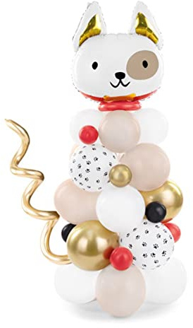 PartyDeco Ballon Bouquet Hund Set Latex Ballons Ballongirlande Stehende Dekoration für Mädchen Junge Halloween Geburtstag Party für Hel