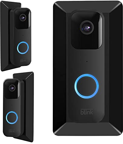 Halterung für Blink Video Doorbell, Wandplatte für Blink Video Türklingel, Verstellbar Doorbell Eckhalterung, Abgewinkelter Keilhalterung Zubehör für Blink Video Doorbell,Schwarz