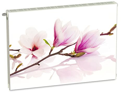 Magnet Heizkörperverkleidung Heizkörperabdeckung Rose Blumen 80x60 cm Heizung Abdeckung Verkleidung Magnetische Abdeckmatte Kühlschrank aus Einem Flexiblen Magneten Digitaler Aufdruck