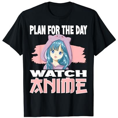 Plan für den Tag Uhr Anime Manga T-Shirt