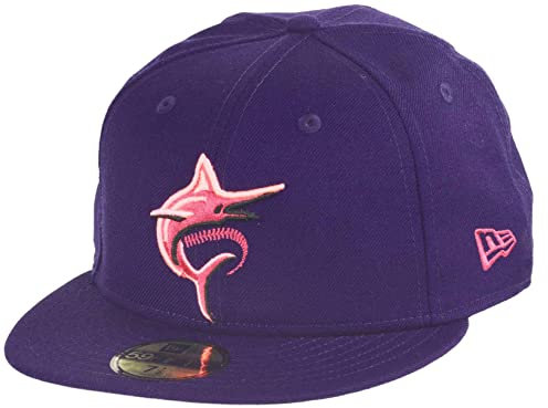 New Era Miami Marlins Purple 59Fifty Basecap - 7 1/8-57cm (M)