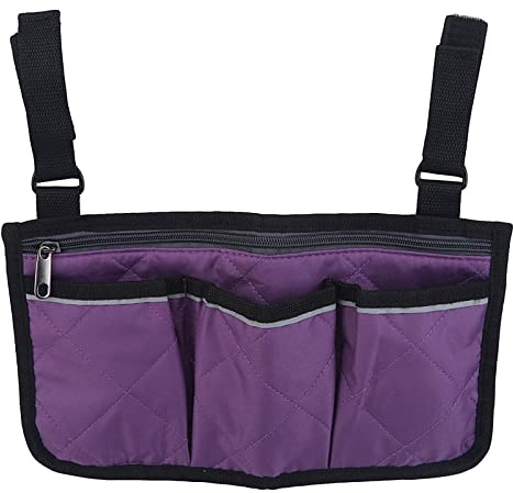 Bolsa Almacenamiento para Silla de Ruedas, Ancianos, Cochecitos y Scooters de Movilidad - Segura y Práctica (Violeta)