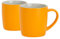 Argon Tableware Coloured Coffee Mugs - Matte Yellow - 350ml - Pack of 2 - Matt Ceramic Stoneware Tea Mugs Latte Cappuccino Cups Hot Chocolate Cups Colourful Mug Set with Handle