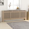 WIFESE HeizköRperverkleidung 205x20.5x81.5 cm Braun HeizköRperverkleidung HeizköRperabdeckung Speicherfunktion Holzgitter HeizköRperverkleidung RippenheizköRper Lamellenwand Holzverkleidung