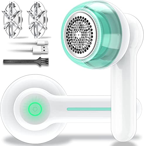 Levapelucchi Elettrico, Levapelucchi per tessuti,Levapelucchi ricaricabile ricarica USB, rasoio per maglione con 2 testine di ricambio per tessuti per vestiti