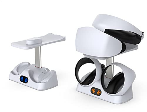 HMHAMA Supporto dock di ricarica per controller PS VR2, stazione di ricarica con maniglia VR con indicatore luminoso, supporto VR accessori per PS VR2Headset e maniglia